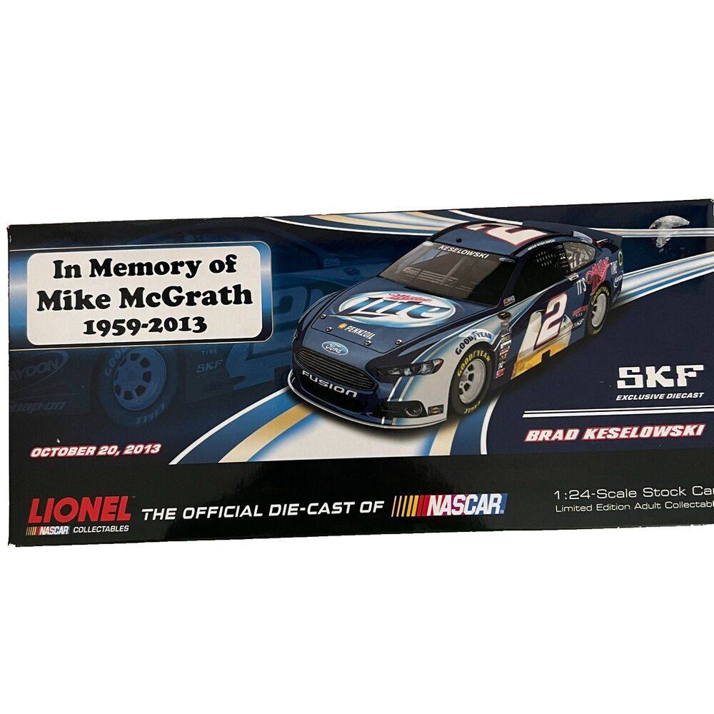 2013 Brad Keselowski Miller Lite SKF Nascar Promo Memory of Mike McGrath 1:24 LE